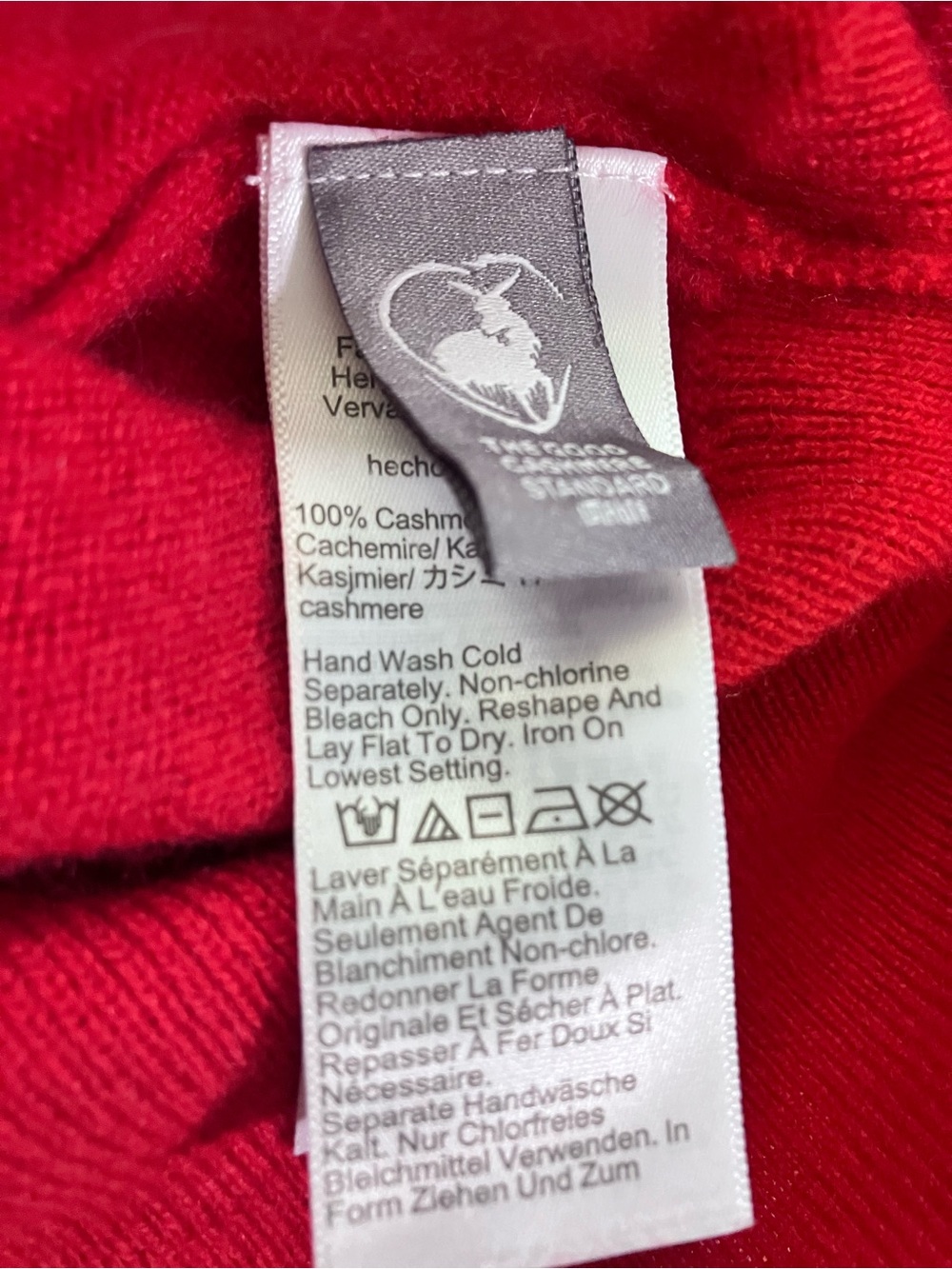 J. Crew Red Cashmere Sweater Classic Fit Size Small - Picture 4 of 6